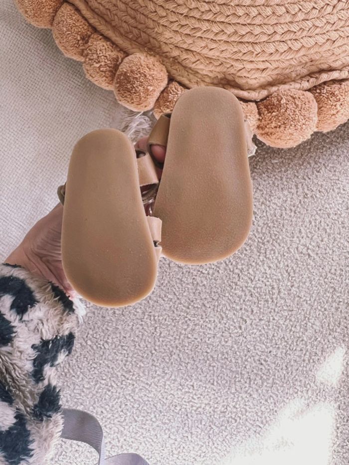Petite sandale bébé zara marron - photo numéro 4