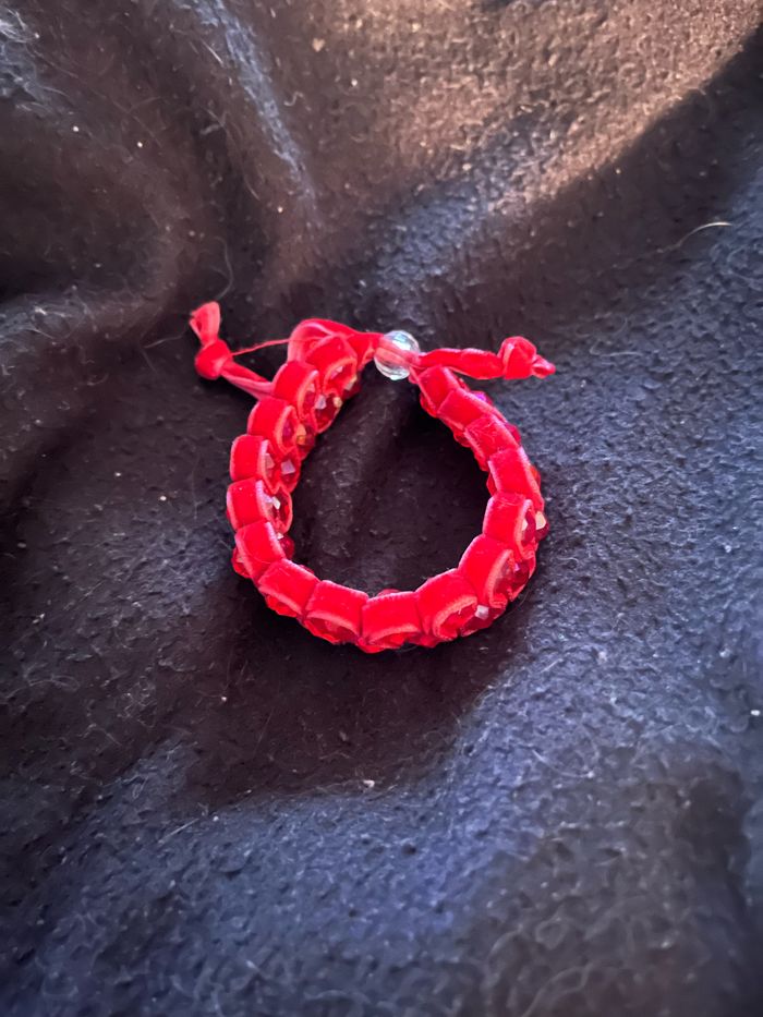 2 bracelets rose pale et rouge - photo numéro 4