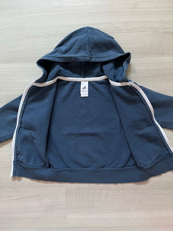 Sweat zippé à capuche bleu Palomino 4 ans - photo numéro 2