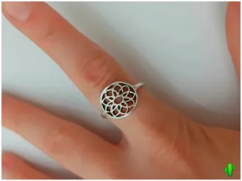 Bague argentée tendance en acier inoxydable