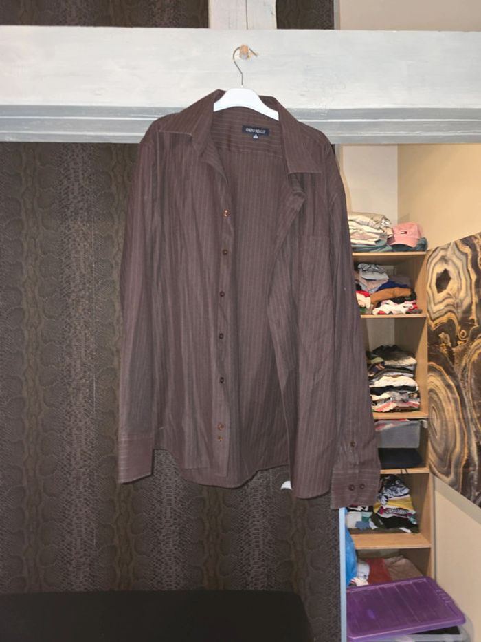 Chemise homme marron