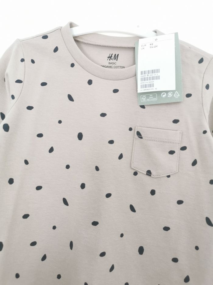 Tee-shirt taupe imprimé manches longues H&M 1.5/2 Ans - photo numéro 5