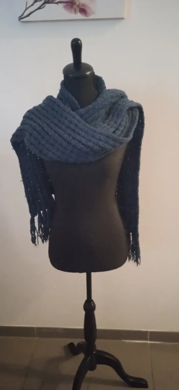 Echarpes longue en laine tricoté unisex - photo numéro 2