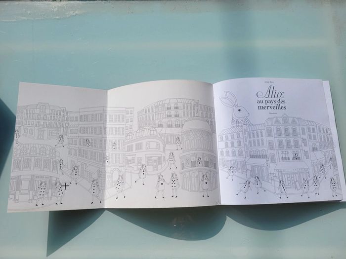 Livre créatif Alice au pays des Merveilles, Carnet de coloriage et voyage imaginaire antistress - photo numéro 3