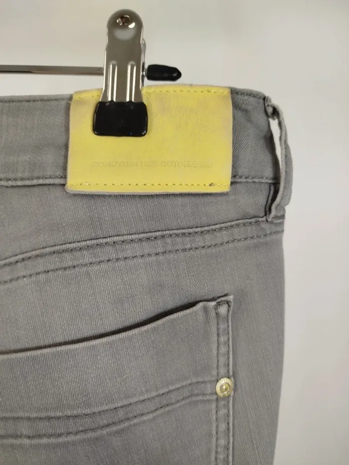 Jean slim gris Comptoir des Cotonniers - Taille 40 - Patch jaune signature A606 - photo numéro 8