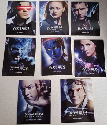 8 Personnages Cartes Postales 14X11 cm de l'apocalypse MARVEL X MEN Collector