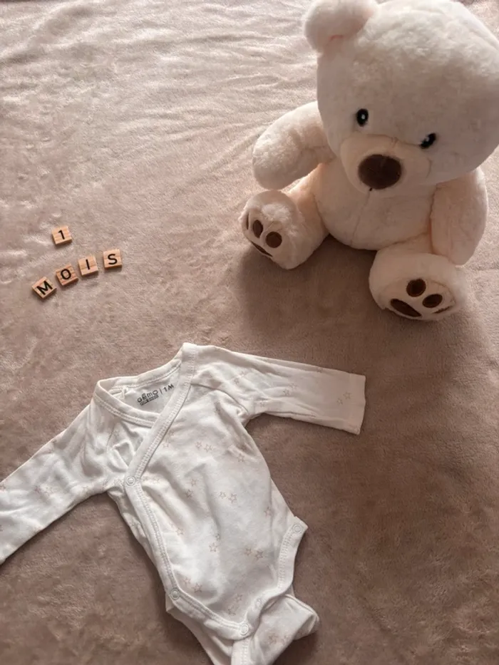 Body manches longues motif étoile GÉMO - 1 mois
