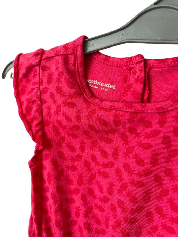 Combishort fuchsia (ananas) - Vertbaudet 6 mois (67cm) - photo numéro 3