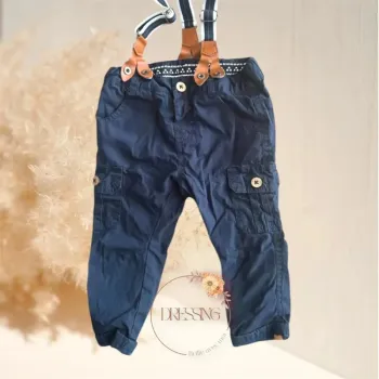 Pantalon jean cargo 12 mois 74 cm