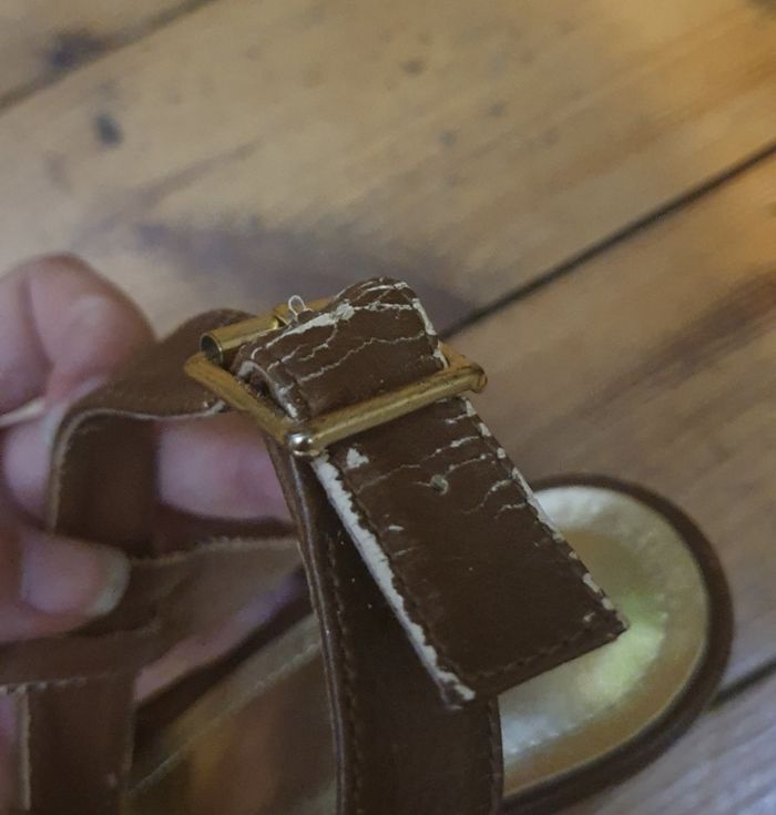 Bottines espadrilles à talons marron et dorées H&M 38 - photo numéro 3