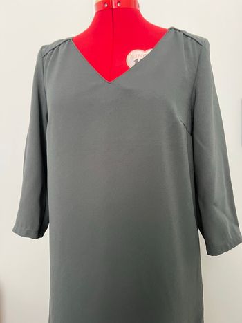 Robe droite manches 3/4 mois grise Camaïeu