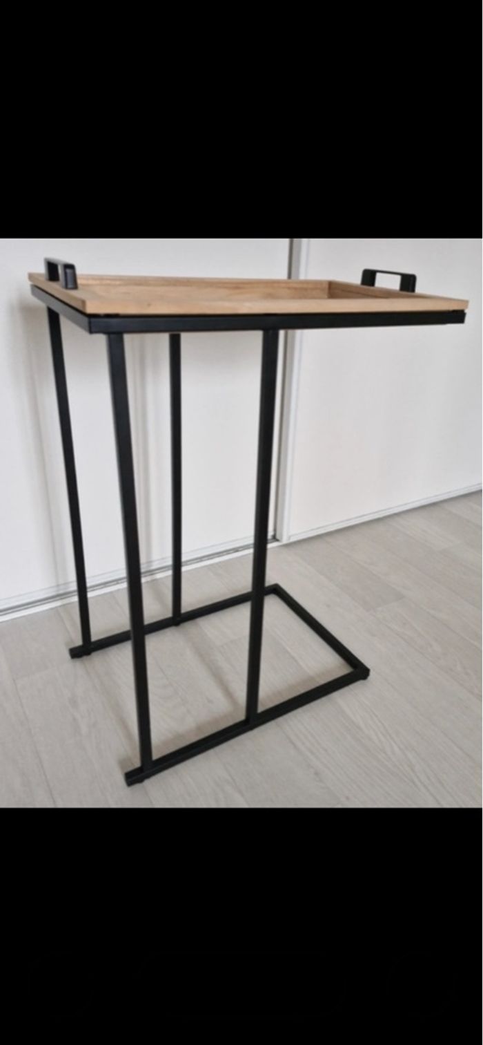 Lot de 2 chevet noir et bois