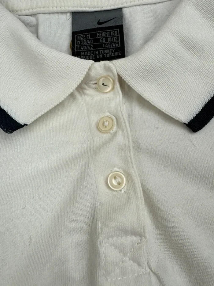 Polo Nike Court Tennis Vintage 90’s Blanc Taille M - photo numéro 6