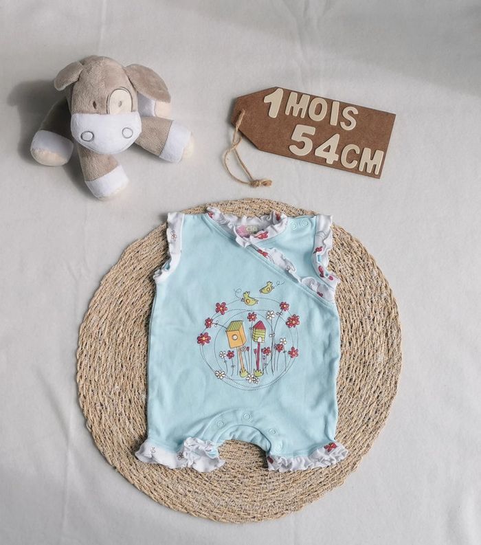 Combishort 👣 fille, do l'enfant, 1 mois