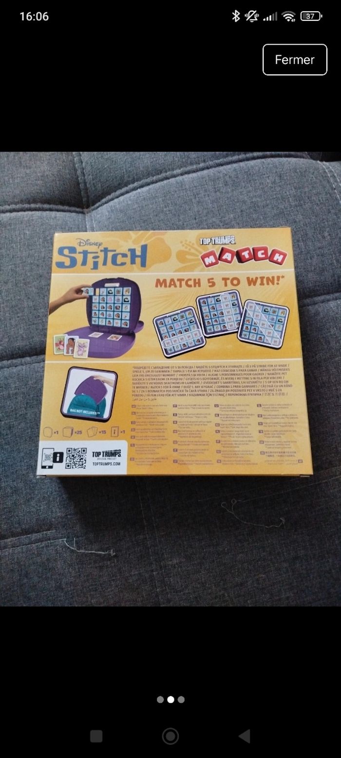 Disney stitch jeu de société match - photo numéro 2