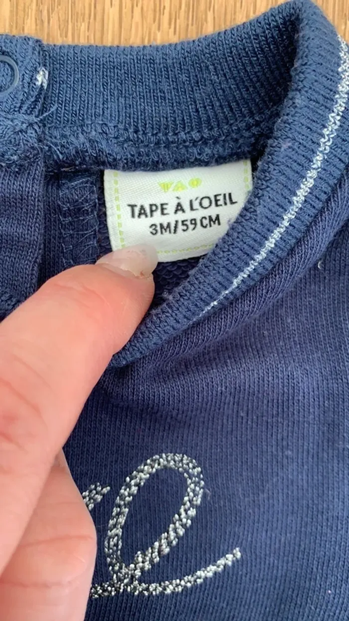 Robe tao fille 3 mois bleu marine - photo numéro 2