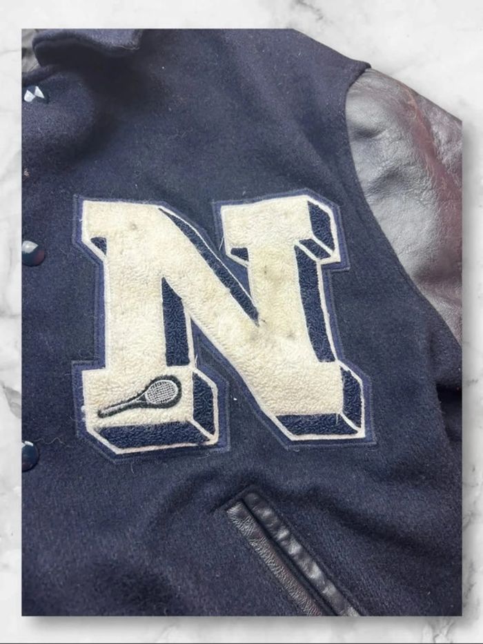 Veste Letterman Vintage NEFF “N Tennis” Made in USA - Taille M - photo numéro 5