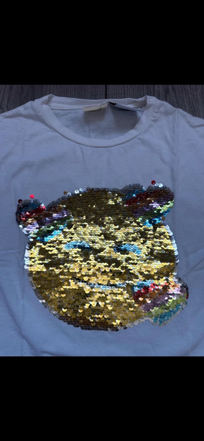 T-shirt MC Zara 5 ans Sequins réversibles - photo numéro 3