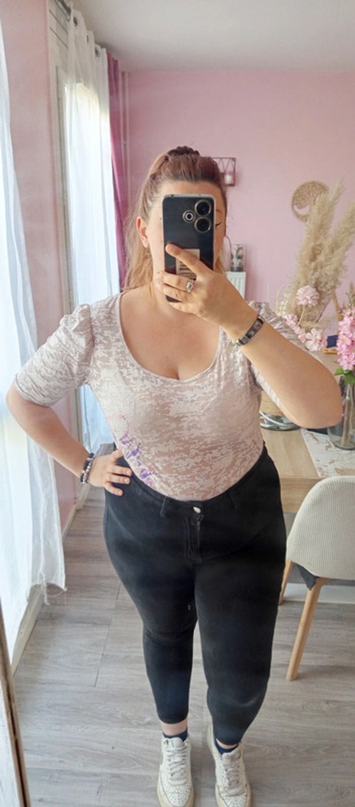 Tee-shirt transparent d'été femme
