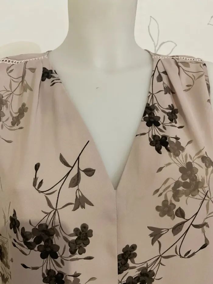 Top vieux rose fleuris Next Taille 36 - photo numéro 5