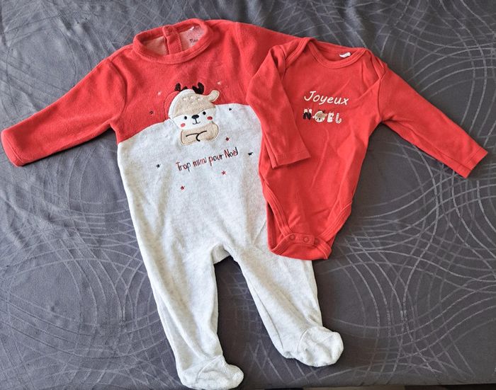 Ensemble pyjama + body Noël