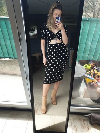 🌸 Robe mi longue à pois 🌸