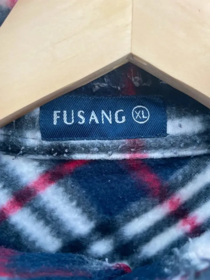 Lumberjack Flannel Plaid Polaire shirt chemise blue red black white Mens XL - photo numéro 4