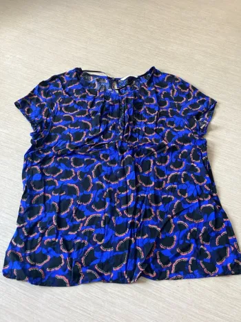 Chemisier imprimé floral camaïeu