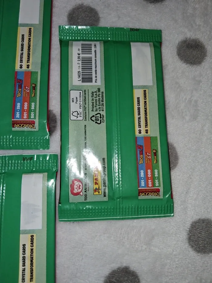 Lot de 5 pochettes booster dragonball dragon ball universal cartes panini neuves - photo numéro 3