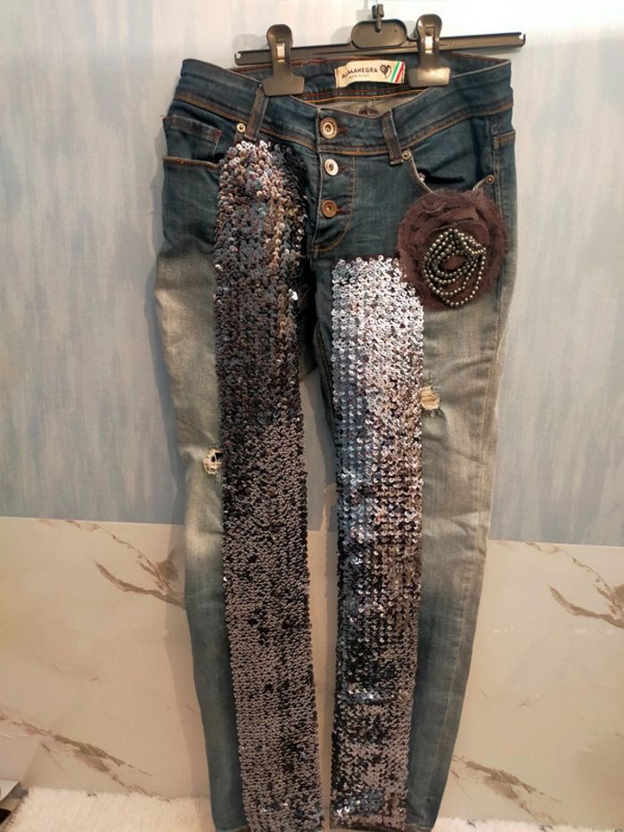 Jean's femme almanegra taille élastique - photo numéro 7