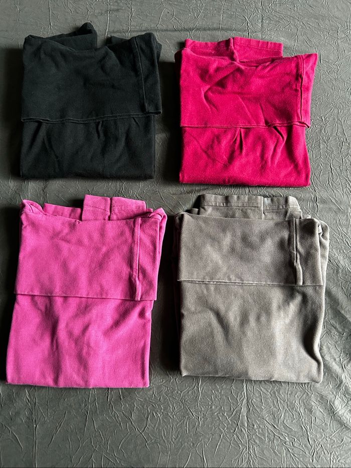 Lot de 4 sous-pulls unis fille