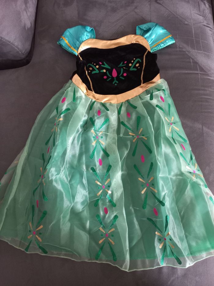 Robe déguisement Anna reine des neiges 4/5 ans