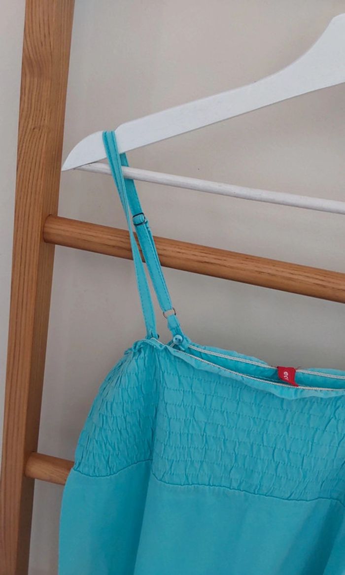 Robe bustier turquoise bretelles amovibles T 36 Edc Esprit - photo numéro 8