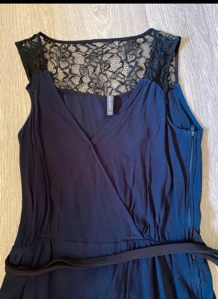 Robe bleu marine t 34 dentelle - photo numéro 3