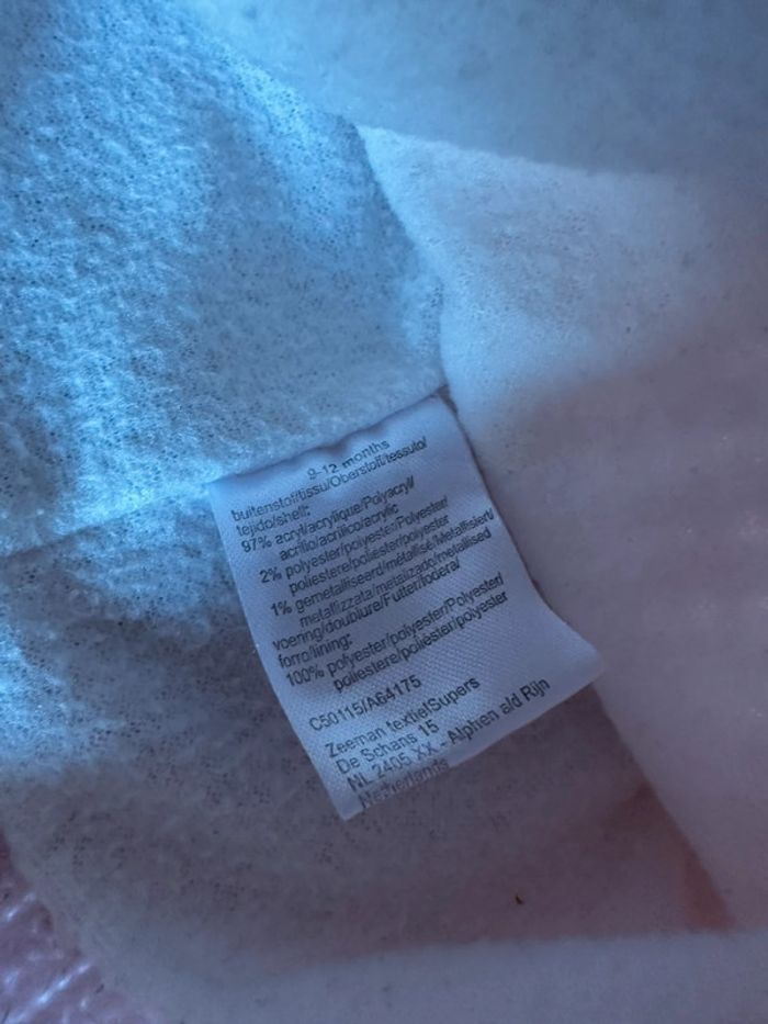 Bonnet en maille rose avec nœud taille neuf 12 mois - photo numéro 3