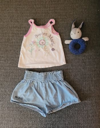 Ensemble 2 pièces fille Disney 12 mois