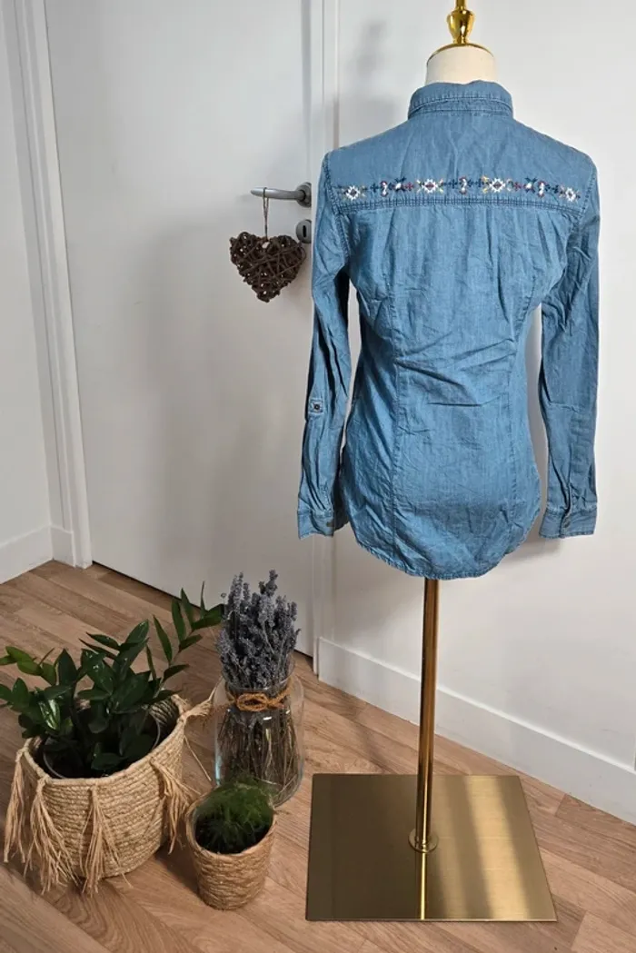 Chemise en jeans Camaïeu taille S/36 - photo numéro 2
