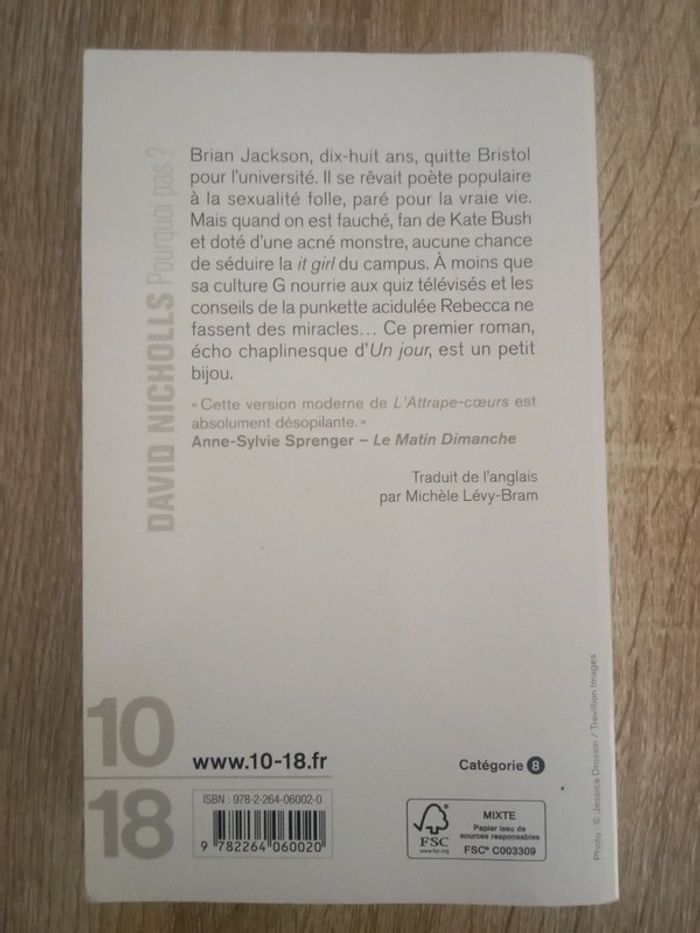 David Nicholls - Pourquoi pas ? - photo numéro 2