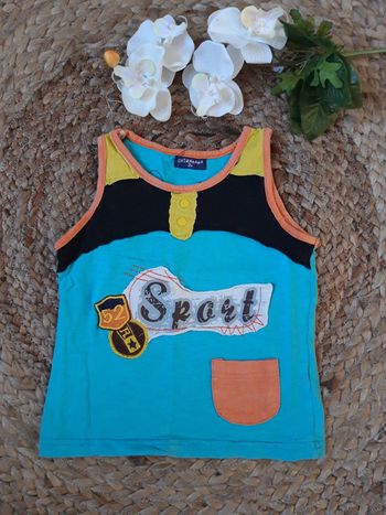 Débardeur garçon bleu