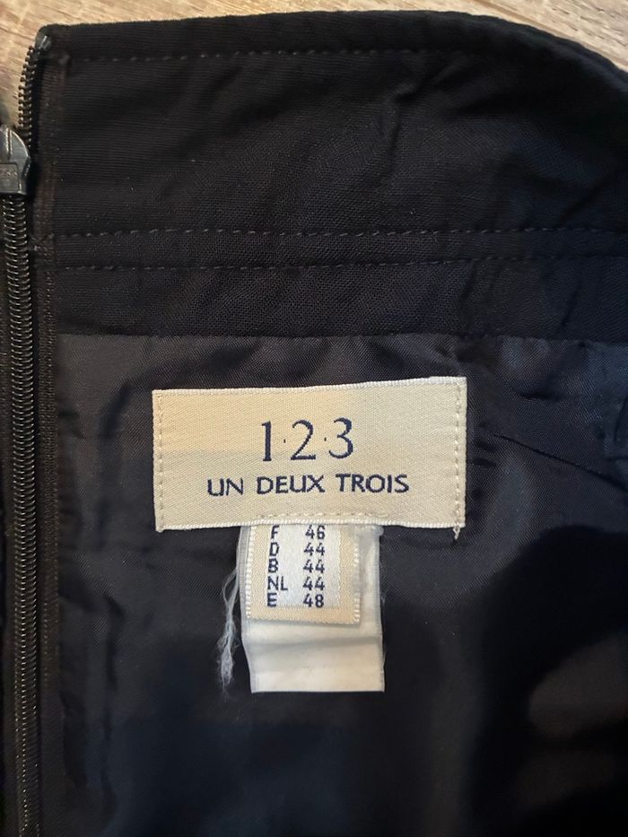 Jupe crayon bleu marine 1.2.3 taille 46 TBE - photo numéro 2