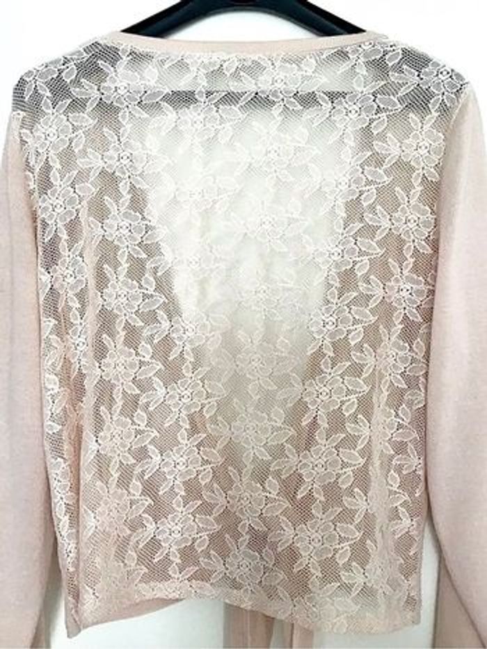 Gilet à nouer rose dos dentelle taille 3 - photo numéro 2