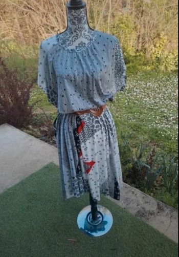 Robe asymétrique vintage T38