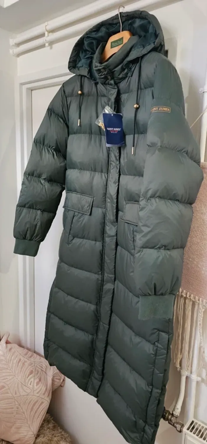 Manteau Doudoune Longue Duvet Plumes Saint James Taille 40 - photo numéro 2