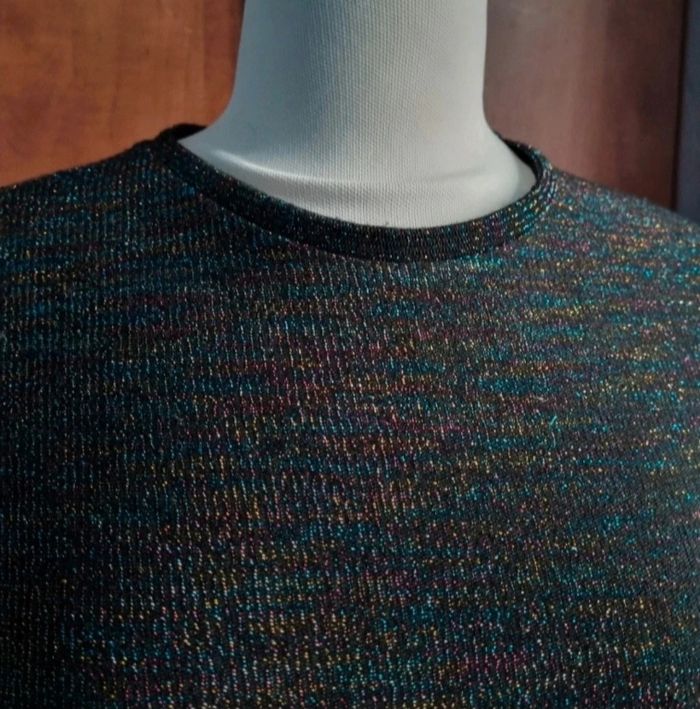 Robe courte noir à paillette multicolore taille S - photo numéro 2