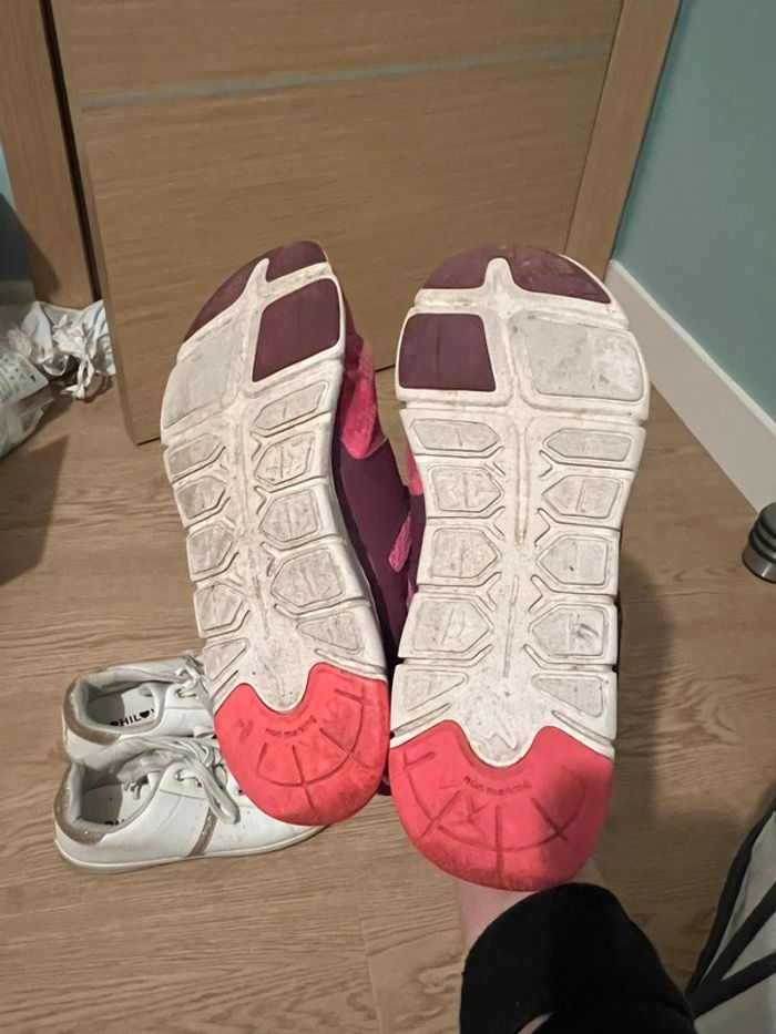 Vends lot de 2 baskets taille 38 état satisfaisant décathlon et philov - photo numéro 9