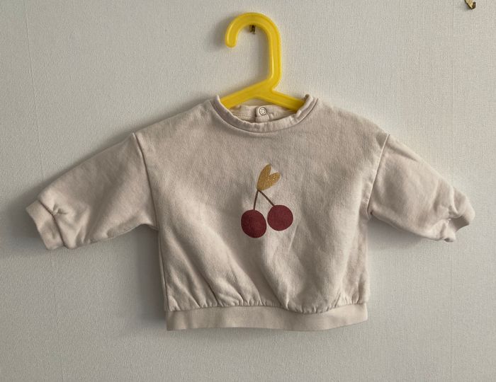 sweat motif cerises bébé 9 mois