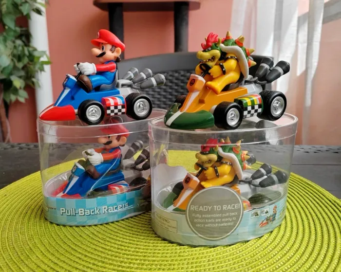 Lot de 2 figurines Mario Kart à propulsion / Wii u - Mario & Bowser - photo numéro 2
