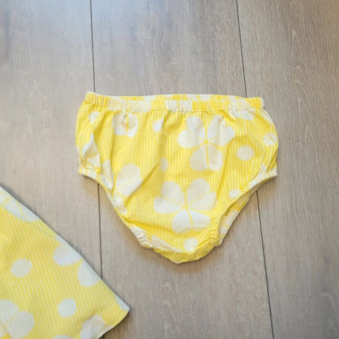 Jupe et bloomer assortis, couleur jaune. Fille 23 mois. Marque Obaibi - photo numéro 3