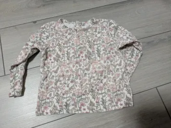 T-shirt manches longues fleuri 12 mois