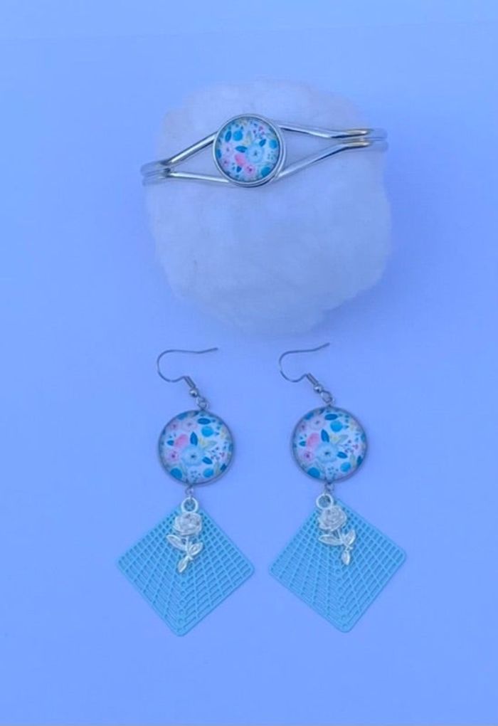 Parure de bijoux fleurs